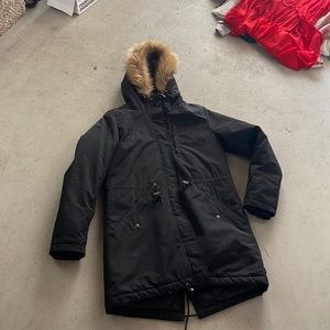 Levi’s winter coat with attached fur.